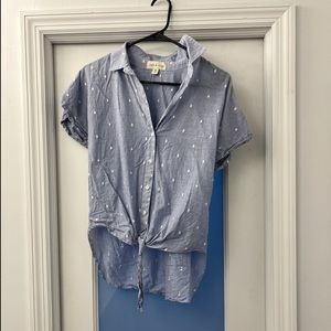 Button down collared blouse